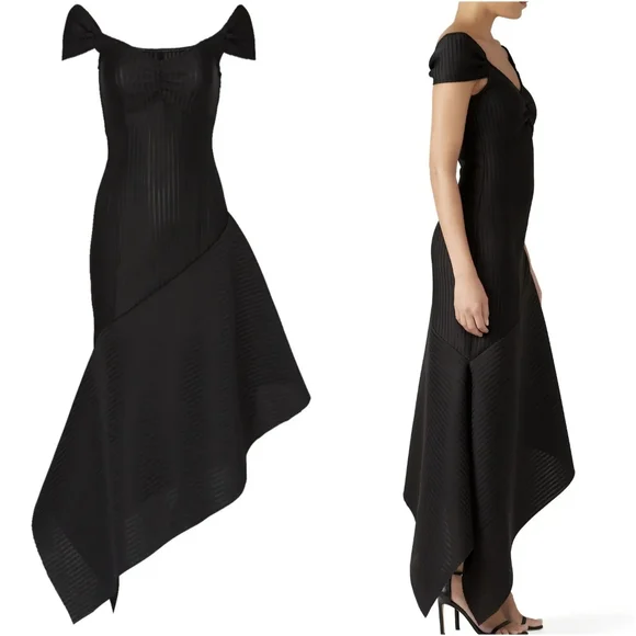 Opening Ceremony Black Lotus Mermaid Dress - Formal Gown